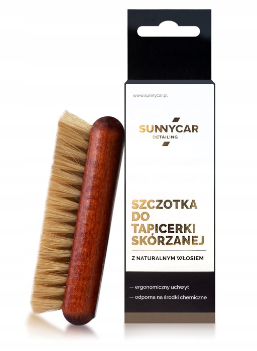 Szczotka do tapicerki z naturalnego włosia i drewna bukowego - precyzyjne czyszczenie