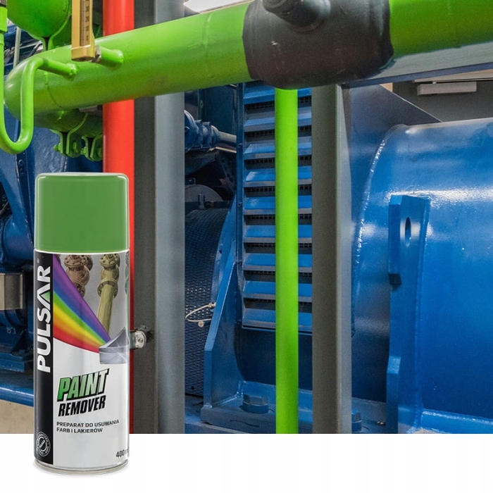 Pulsar Paint Remover 400 ml - przykład użycia do usuwania farb akrylowych z metalu