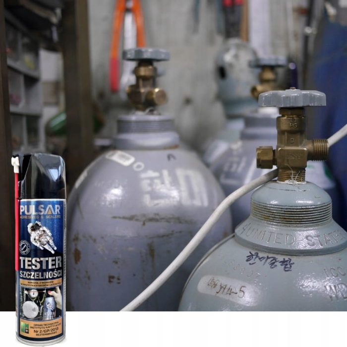 Tester szczelności Pulsar 400 ml - pianka sprawdza szczelność instalacji gazów technicznych