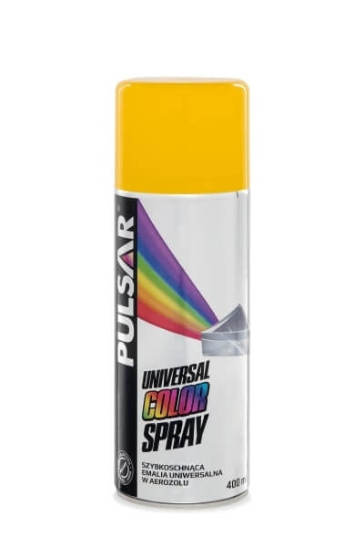 Przejdź do produktu FARBA LAKIER ŻÓŁTY POŁYSK PULSAR SPRAY RAL 1003 400 ml
