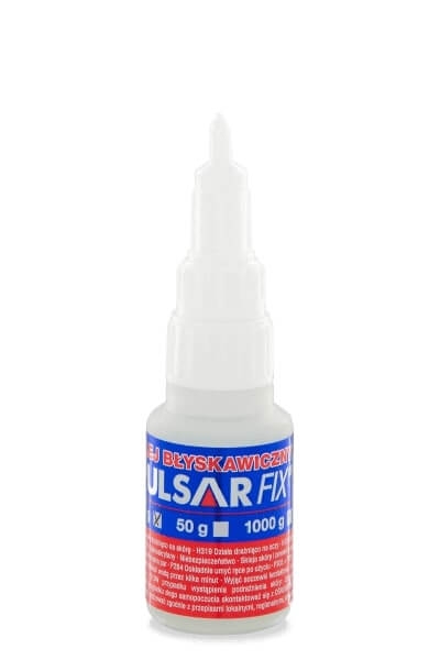 Przejdź do produktu KLEJ CYJANOAKRYLOWY GĘSTY BŁYSKAWICZNY SEKUNDOWY CA PULSAR FIX-01 20 g