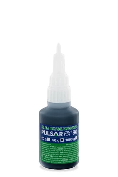 Gęsty czarny klej cyjanoakrylowy 50 g - Pulsar FIX-80, szybkoschnący
