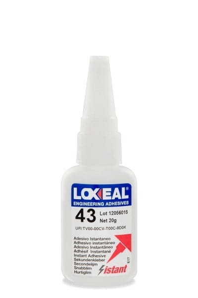 Przejdź do produktu KLEJ CYJANOAKRYLOWY LOXEAL 43 DO POWIERZCHNI POROWATYCH DREWNA KORKA 20 g