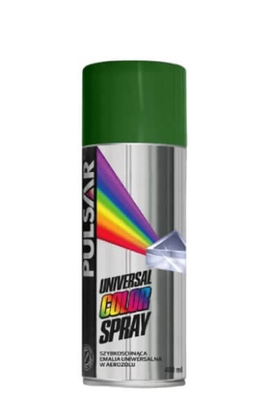 Przejdź do produktu FARBA LAKIER ZIELONA POŁYSK PULSAR SPRAY RAL 6002 400 ml