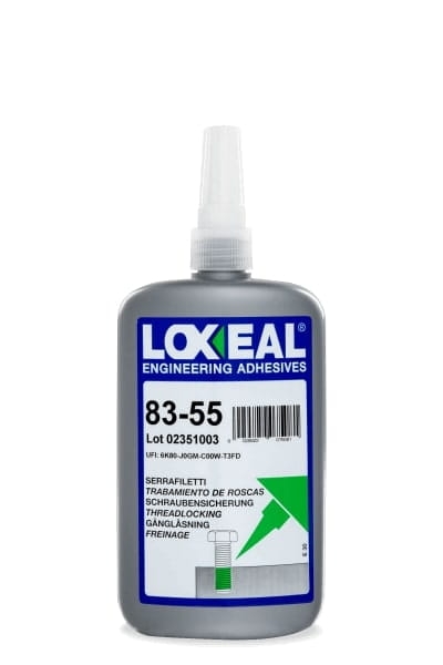 Przejdź do produktu KLEJ DO GWINTÓW ŚRUB MOCNY LOXEAL 83-55 WYSOKA WYTRZYMAŁOŚĆ 250 ml
