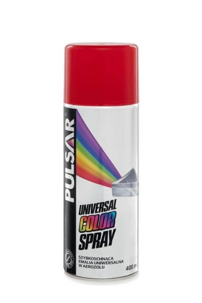 Przejdź do produktu FARBA LAKIER CZERWONY POŁYSK PULSAR SPRAY RAL 3002 400 ml
