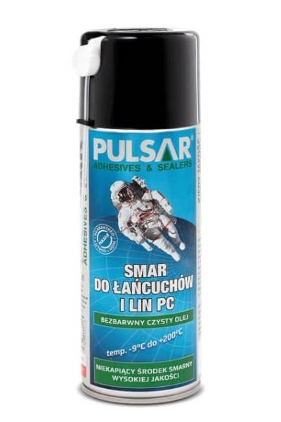 Przejdź do produktu SMAR DO ŁAŃCUCHA PULSAR OLEJ BEZBARWNY CZYSTY 400 ml
