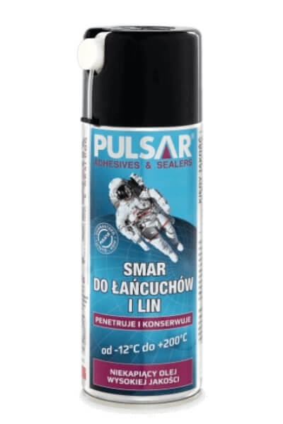 Przejdź do produktu SMAR DO ŁAŃCUCHÓW I LIN PULSAR AEROZOL 400 ML