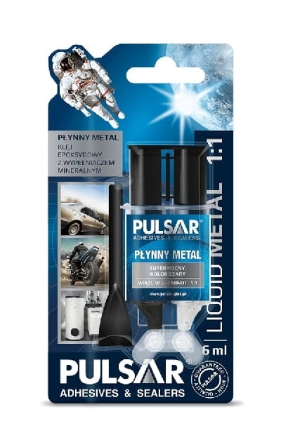 Przejdź do produktu KLEJ DO METALU PŁYNNY METAL SPAWANIE NA ZIMNO EPOKSYDOWY PULSAR 6 ml