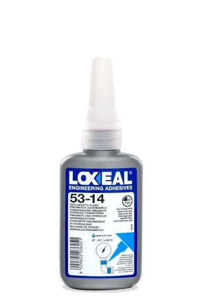 Przejdź do produktu KLEJ USZCZELNIAJĄCY DO GWINTÓW RUROWYCH 3/4" BRĄZOWY LOXEAL 53-14 50 ml
