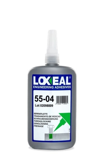 Przejdź do produktu KLEJ DO ZABEZPIECZANIA GWINTÓW ŚREDNIO DEMONTOWALNY LOXEAL 55-04 250 ml