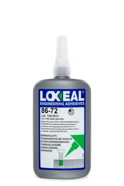 Klej do gwintów śrub 250 ml - Loxeal 86‑72 czerwony, bardzo mocny, do +230 °C