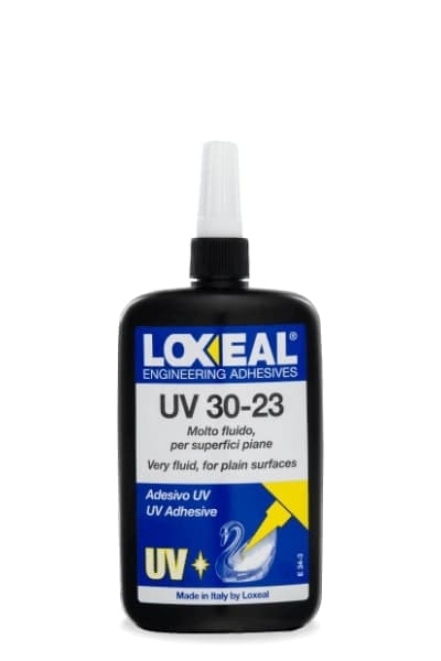 Przejdź do produktu KLEJ UV DO SZKŁA I METALU BEZBARWNY NISKA LEPKOŚĆ LOXEAL 30-23 250 ml 