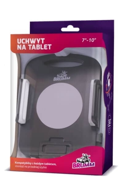 Uchwyt na tablet 7–10″ - Brumm montowany na szybę z ramieniem 360°