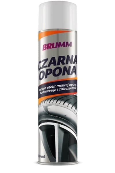 Czernidło do opon BRUMM Czarna Opona 600 ml spray