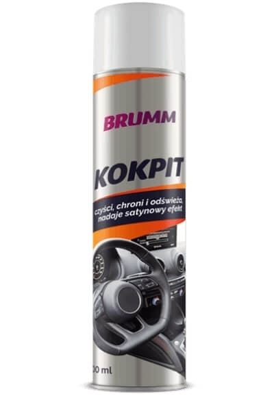 Spray do kokpitu Brumm 600 ml - czyści i odświeża elementy plastikowe