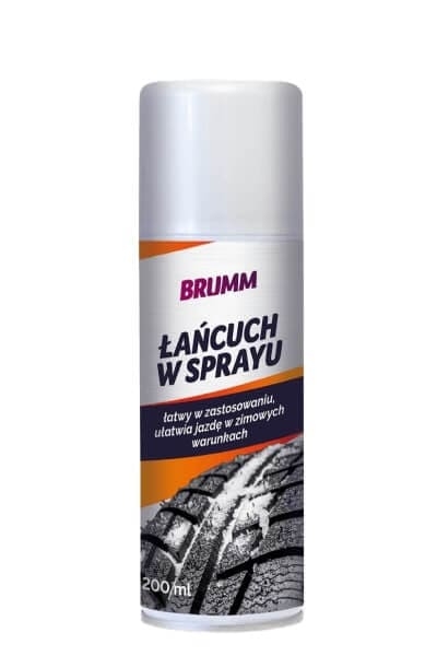 Spray zwiększający przyczepność opon na śnieg i lód Brumm 200 ml