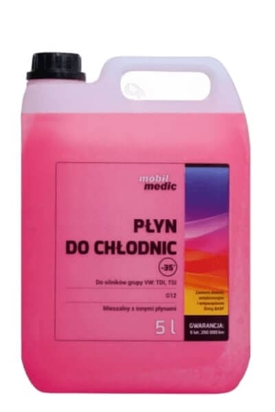 Przejdź do produktu PŁYN DO CHŁODNICY RÓŻOWY MOBIL MEDIC G12 - 35°C 5L