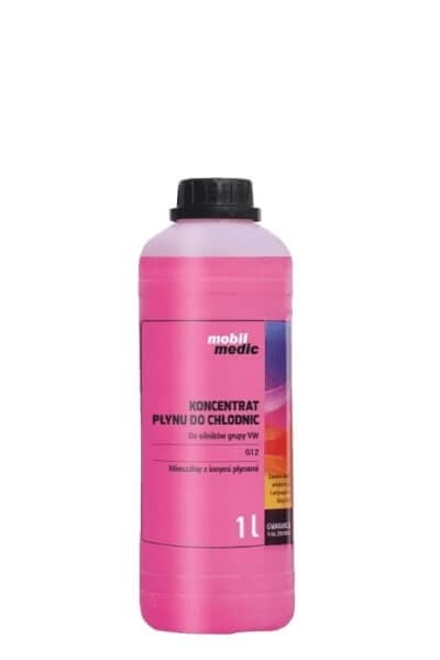 Koncentrat płynu chłodniczego G12 różowy 1 l - Mobil Medic, ochrona do -35 °C