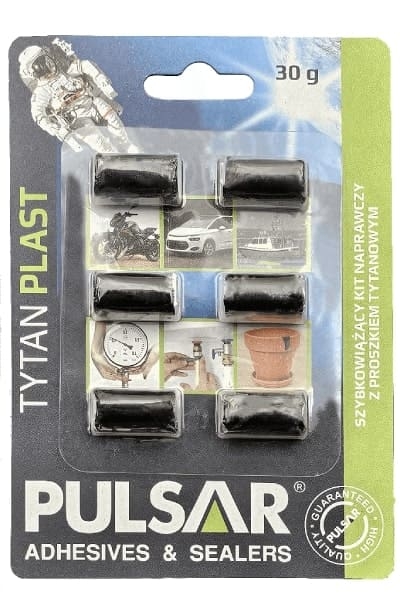 Epoksydowy kit naprawczy PULSAR TytanPlast 30 g - z proszkiem tytanowym