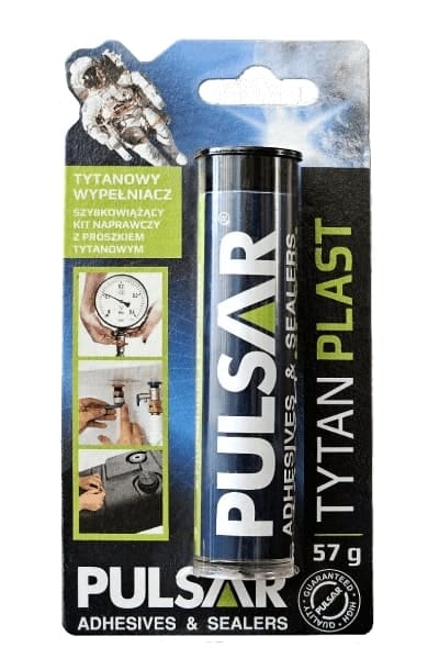 Epoksydowy kit naprawczy PULSAR TytanPlast 57 g - żywica z proszkiem tytanowym