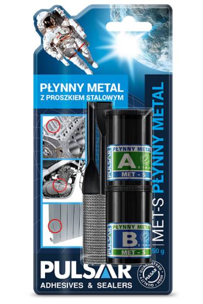 Dwuskładnikowa masa naprawcza płynny metal 50 g - Pulsar, łatwe użycie i szybkie twardnienie
