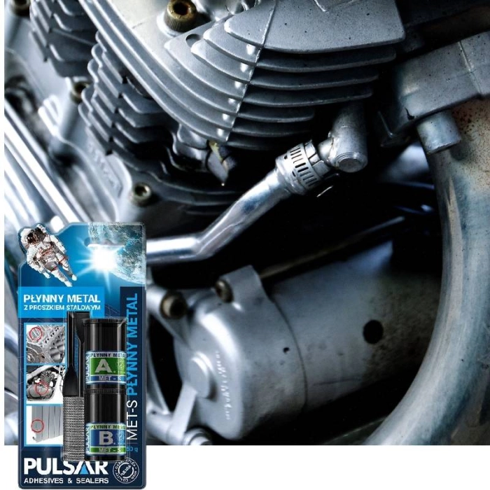 Pulsar płynny metal 50 g - przykład użycia przy naprawie ubytków bloku silnika