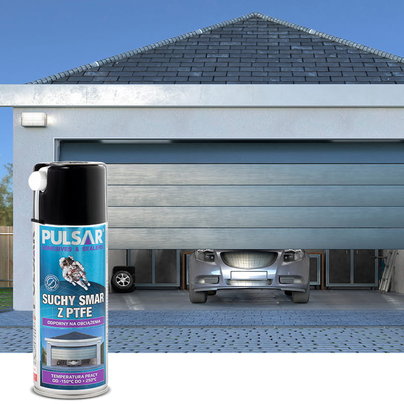 Uniwersalny suchy smar - do bram, drzwi garażowych i rolek